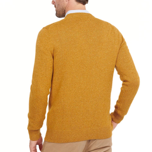 Barbour Pullover Maglia Uomo Essential Tisbury Senape A24 - BARBOURMKN0844 - OR33 - L - Francavilla Moda